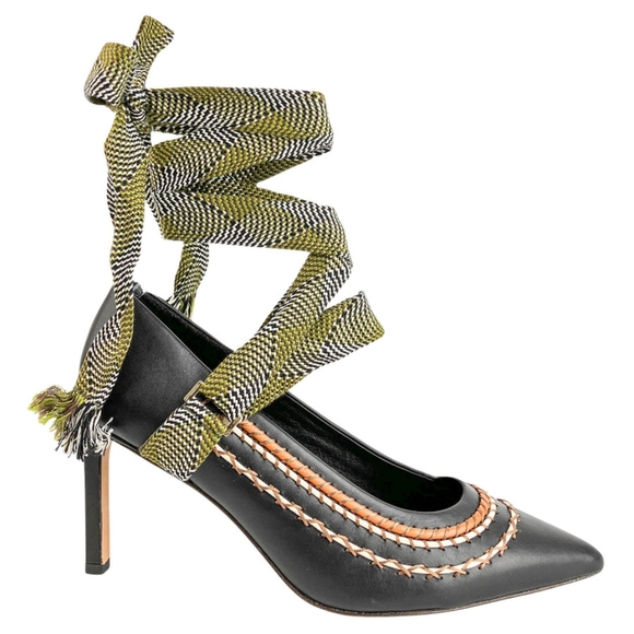 Sz 35, 38 and 38.5 NIB $620 Ulla Johnson Salma ribbon heels - Picture 2 of 11